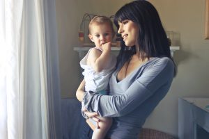woman with baby